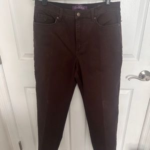 Size 14 Gloria Vanderbilt, jeans, brown